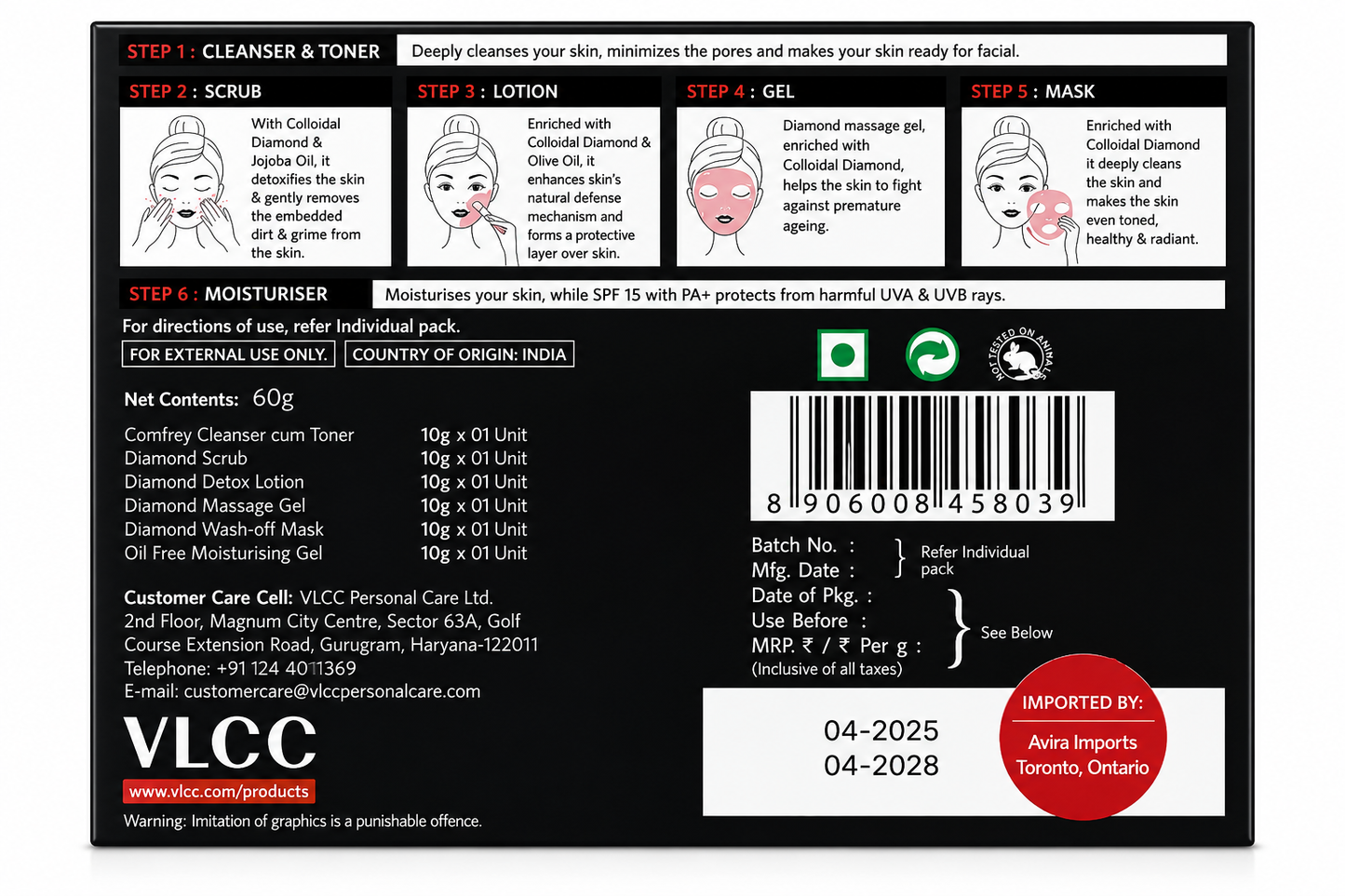 VLCC DIAMOND FACIAL KIT