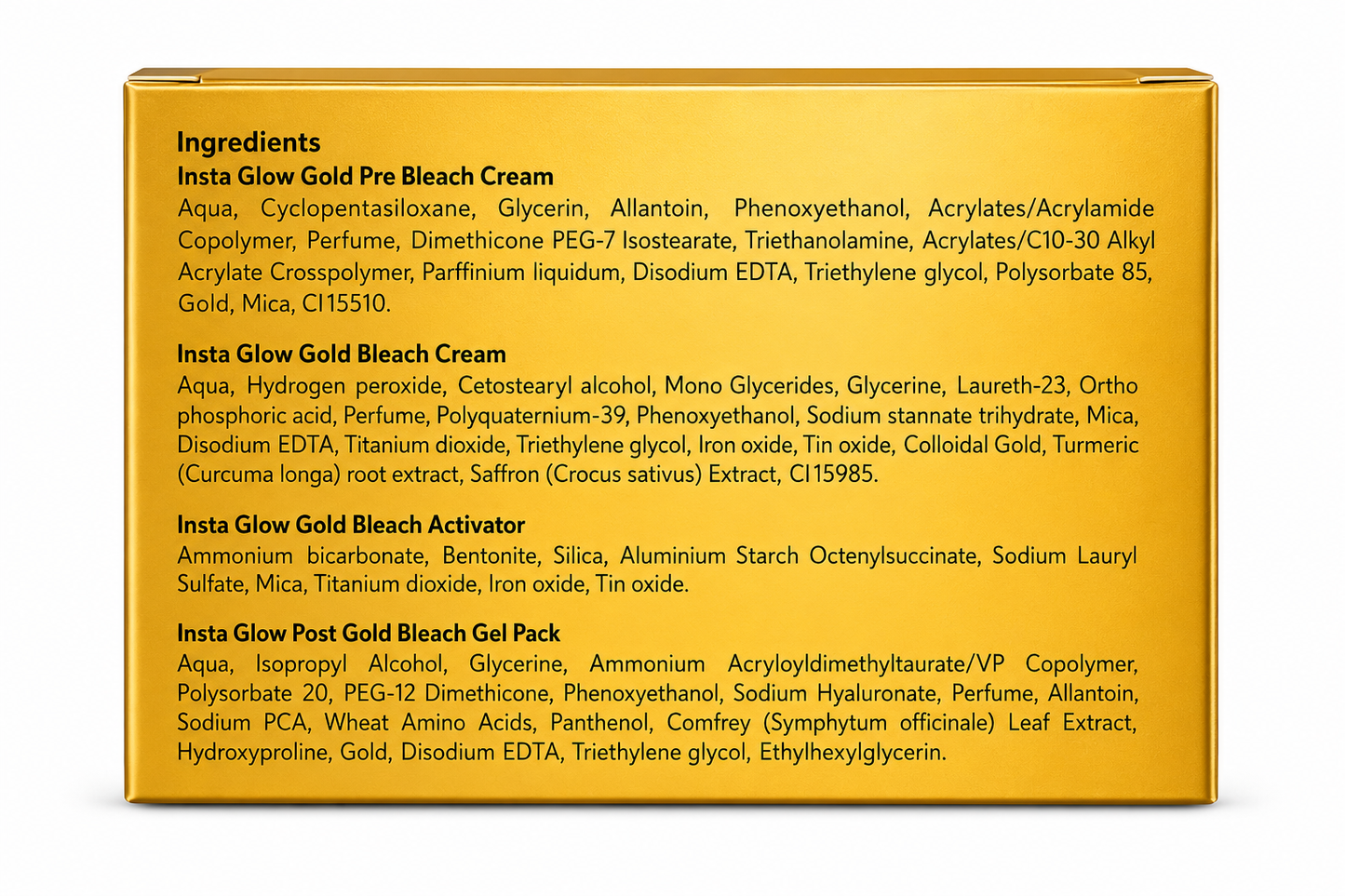 VLCC FACIAL GOLD BLEACH