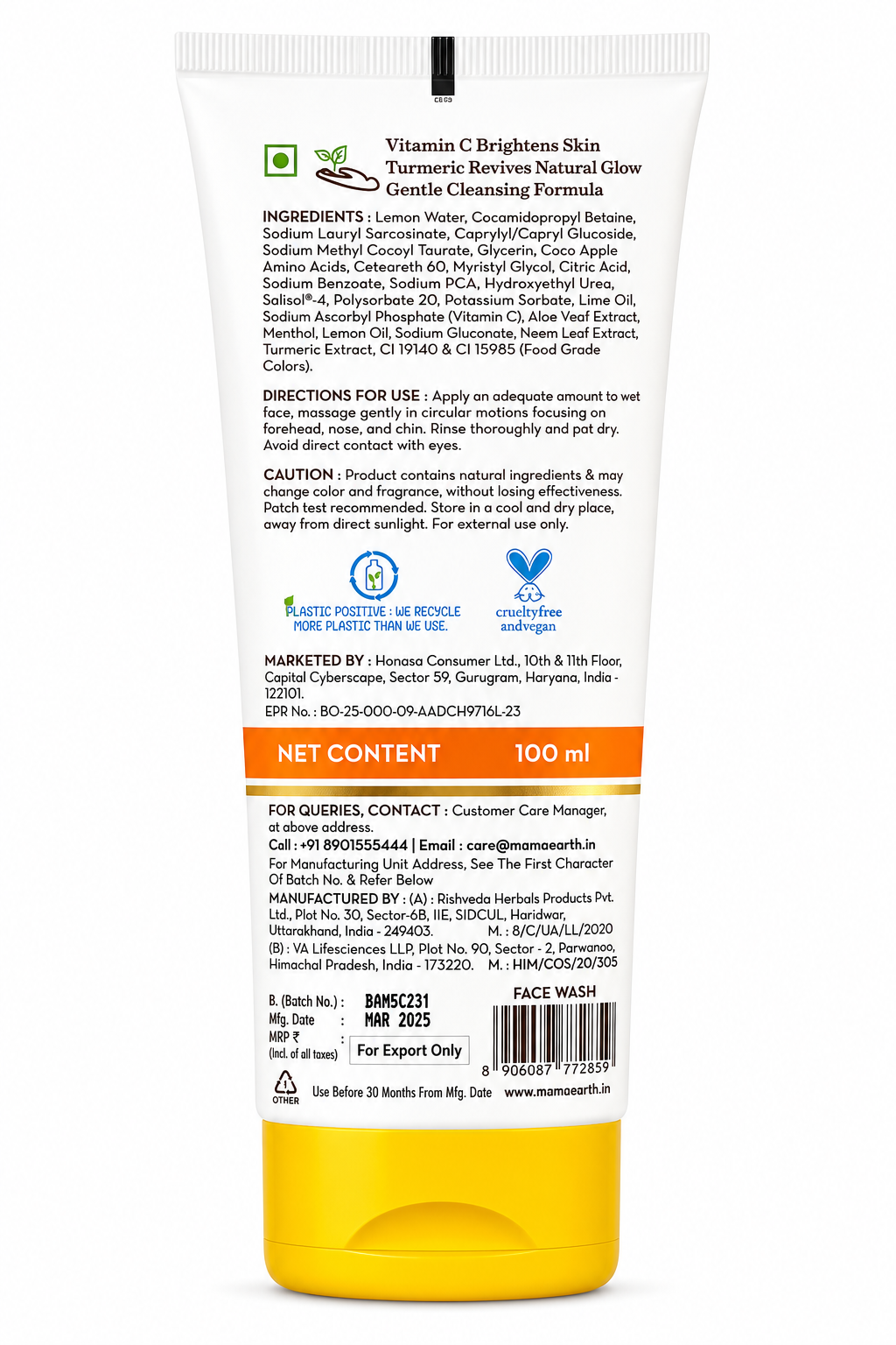 MAMAEARTH VITAMIN C FACEWASH