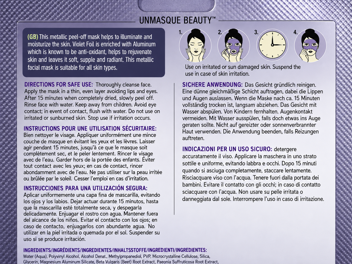 Masque B.A.R violet foil
